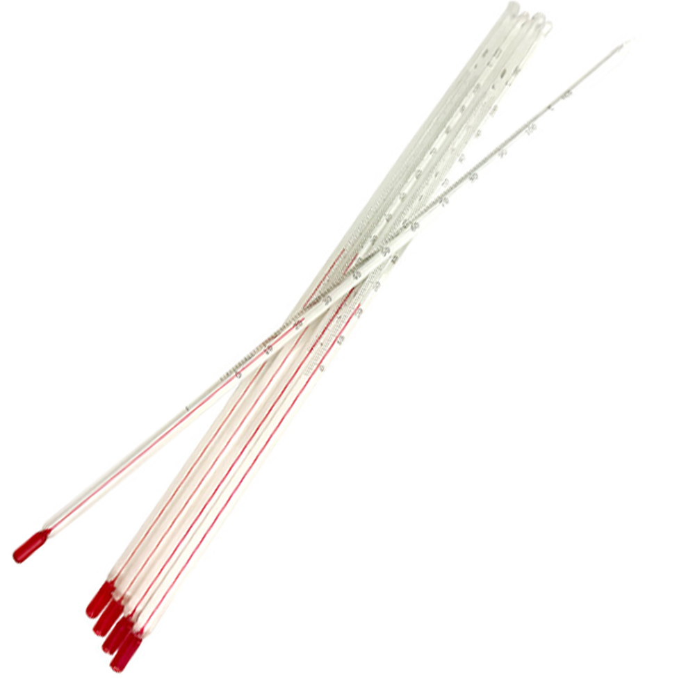 알콜 유리막대 온도계 30cm 케이스포함 아날로그 유리온도계 온도측정 알콜온도계 막대온도계 교구, 1개, 0도~100도 1,000원