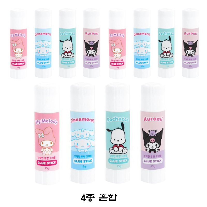 산리오캐릭터즈 투명 고체풀 15g _[6개입] 11,600원