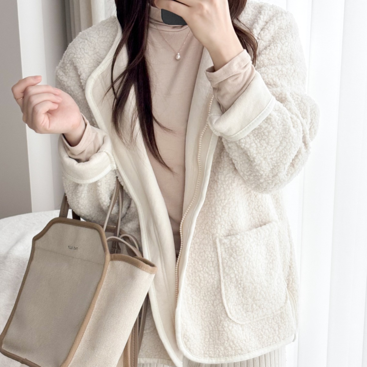 샤우라 따뜻한 뽀글이 데일리룩 후리스 집업 자켓 26,000원