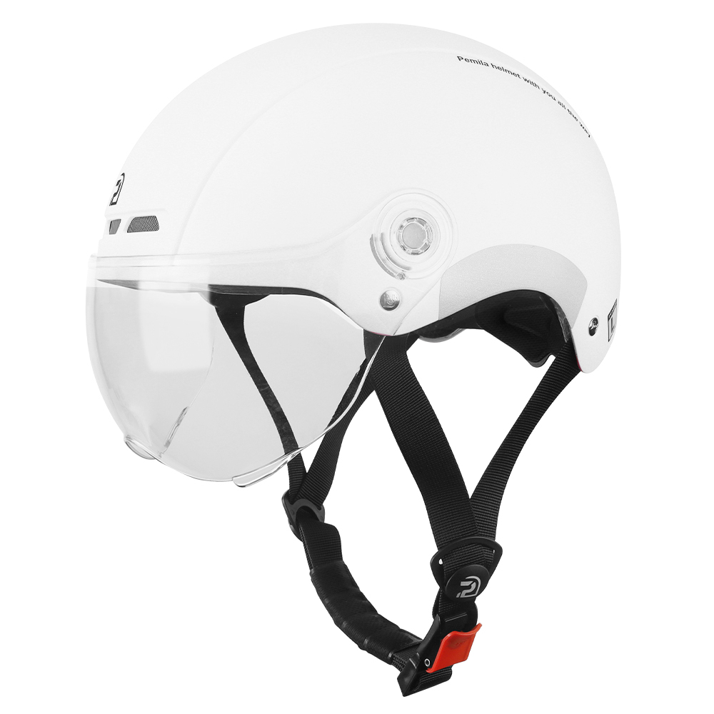 PEMILA 자전거 라이딩 헬멧 초경량 안전 충격흡수 땀배출 남녀공용 사계절 스노우보드 헬멧 겸용 프리미엄 고글 포함, 1개, 화이트+투명 렌즈 51,110원