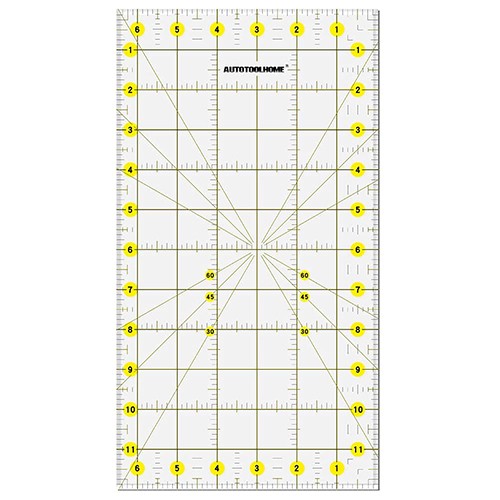 프루마 논슬립 컬러라인 소잉 크로바 퀼트 컷팅자, 1개, 투명 15,100원
