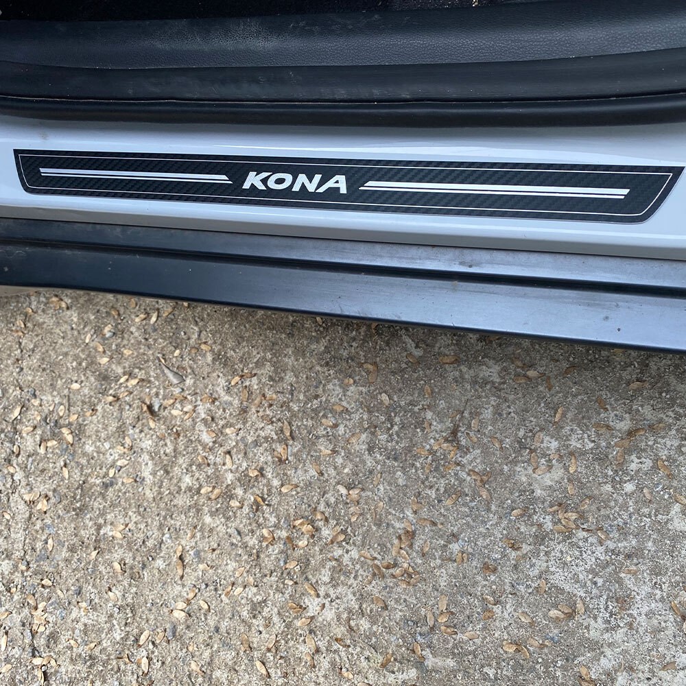 cs 현대 코나 튜닝 알루미늄 도어스커프 실버 카본 몰딩 용품 악세사리 호환 35,000원