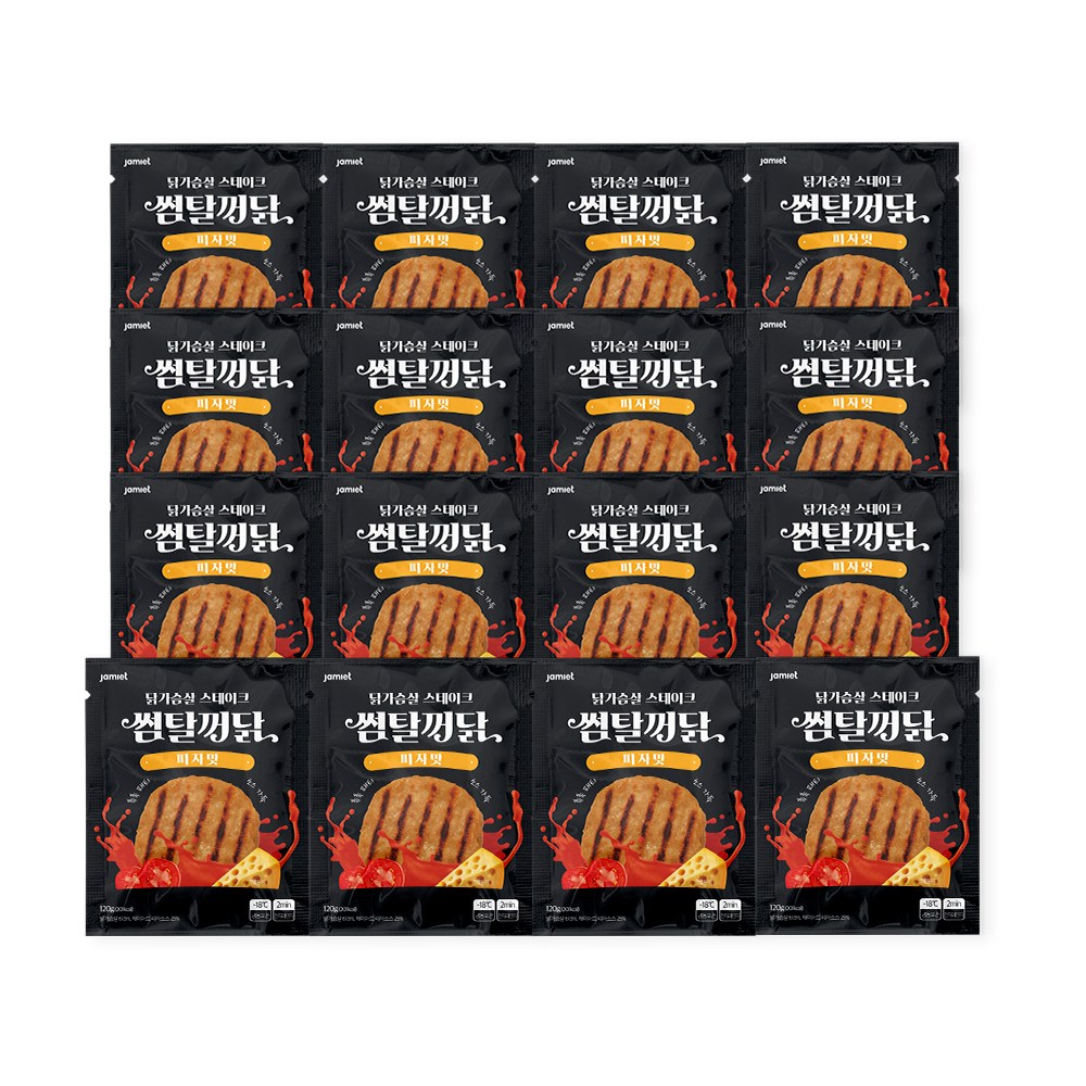 재미어트 썸탈꺼닭 소스 닭가슴살 스테이크 피자 맛 (냉동), 16개, 120g 40,900원