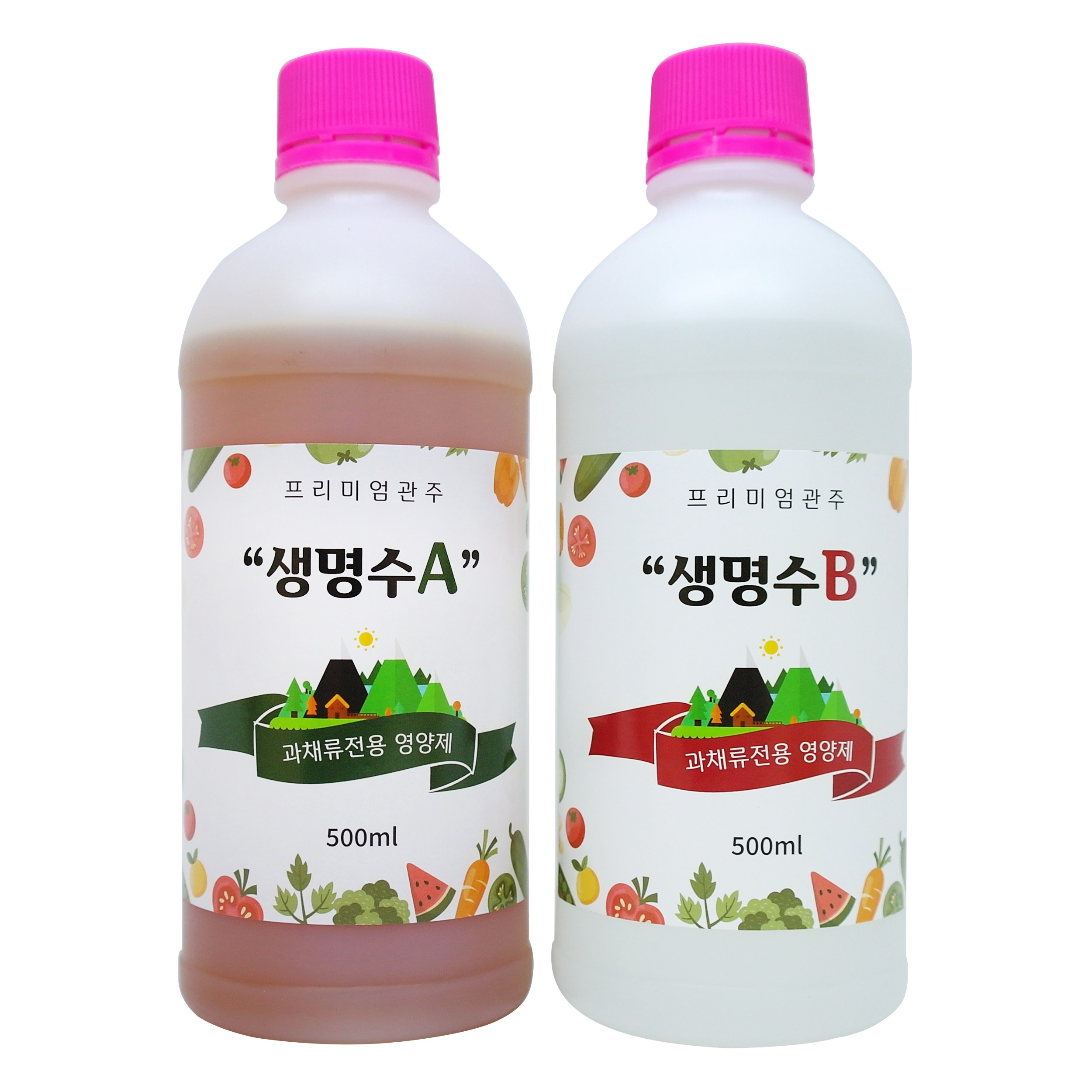 플랜트파트너스 토마토 오이 딸기 수박 참외 고추 과채류전용 식물영양제 생명수 A액, B액 세트 10,910원