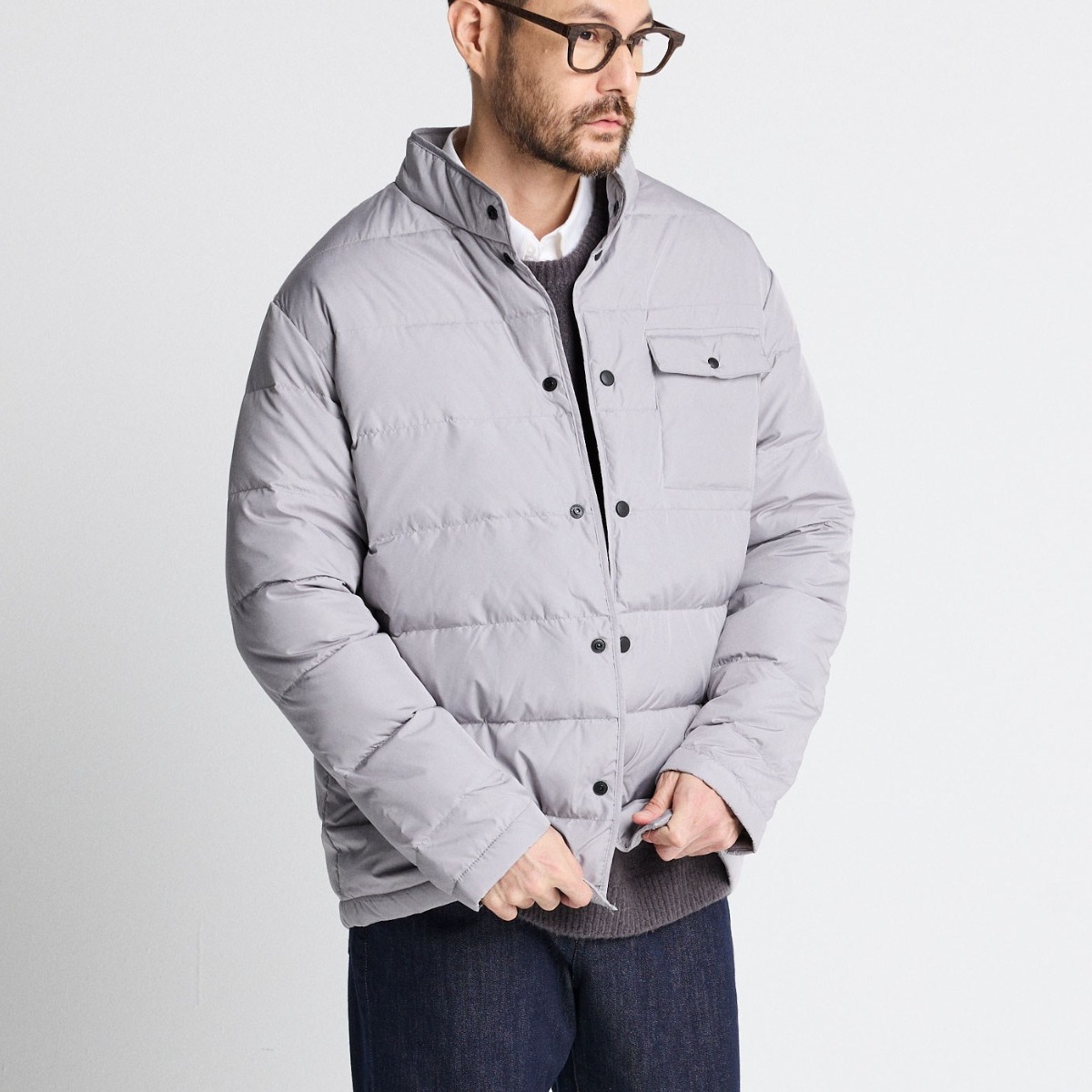 [STCO] 남성 하이넥 생활방수 경량 덕다운 퀼팅 점퍼 클래식핏 그레이 61,900원
