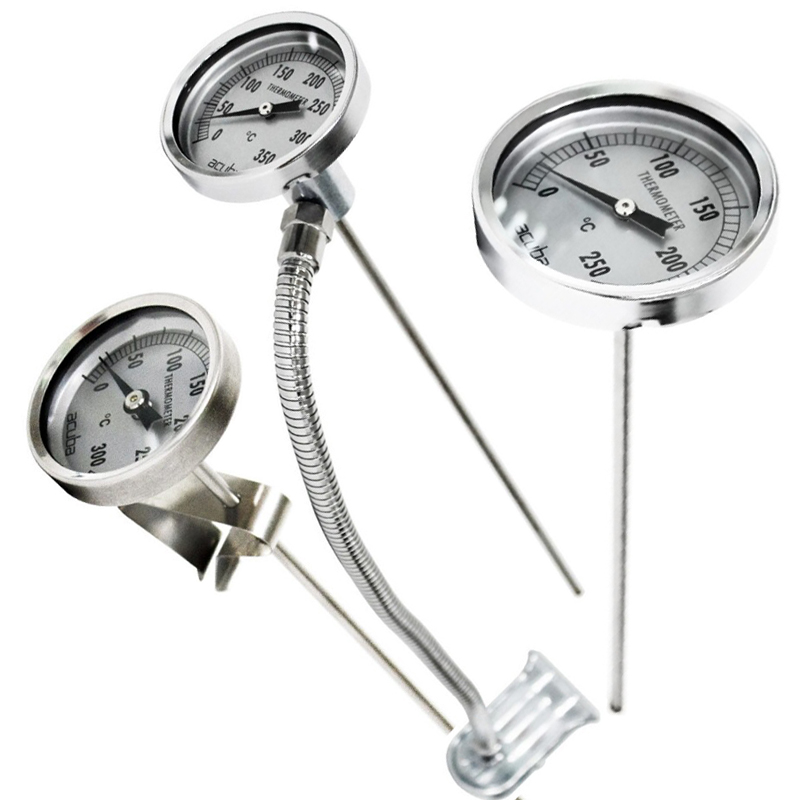 아쿠바 바이메탈 튀김 온도계 250도 일반형 클립형 집게형 기름 온도 측정 8,500원