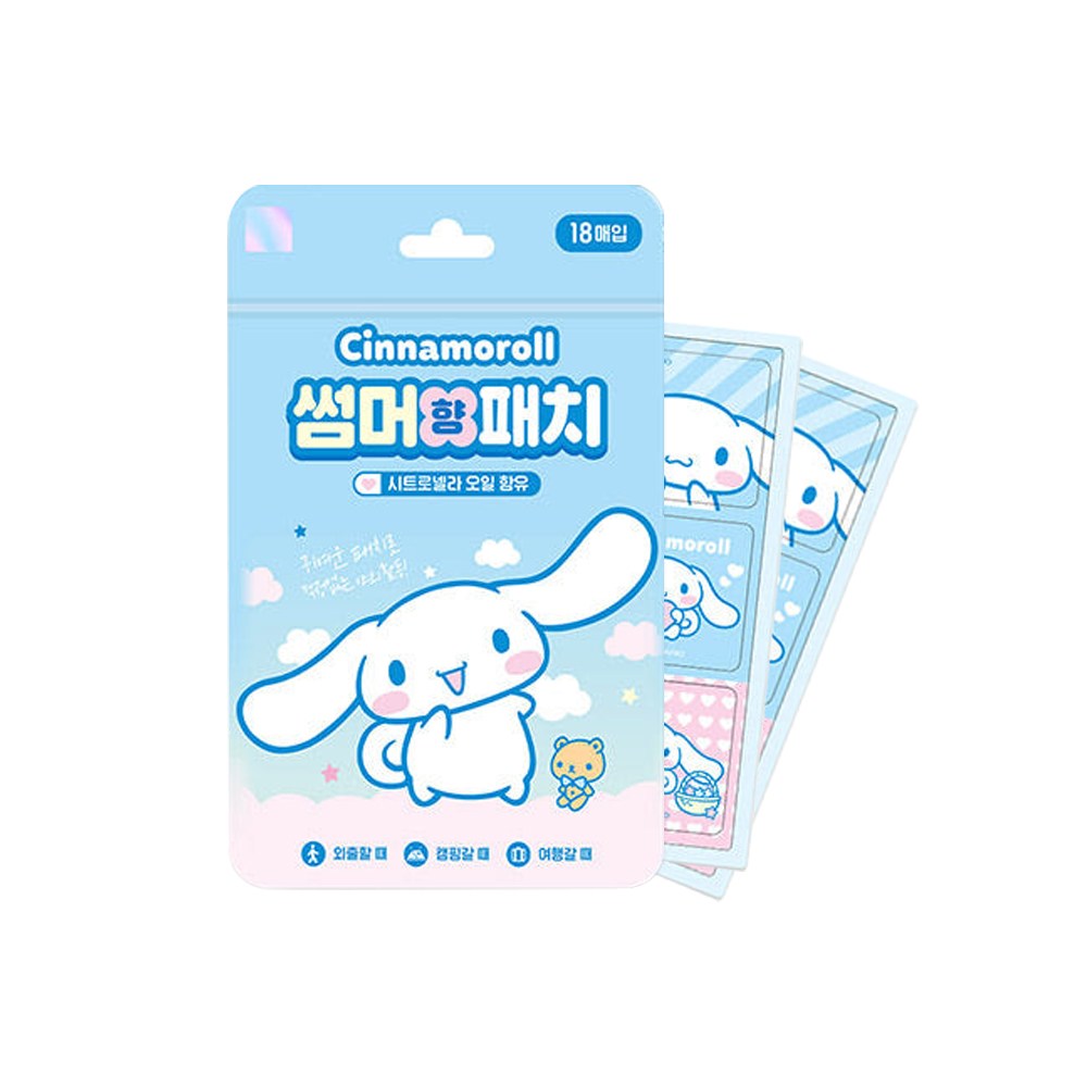 24년제조 산리오 썸머향패치 18매입, 2개, 시나모롤 7,500원