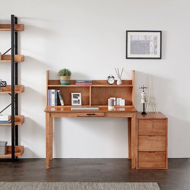 디자이너스룸 이스테지아 원목 1200 컴퓨터 S 책상, 브라운 99,000원