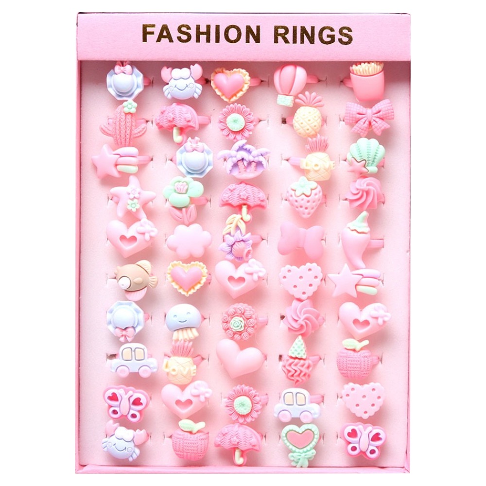 나린키즈 여아용 파스텔 공주 반지 50종 세트 9,050원
