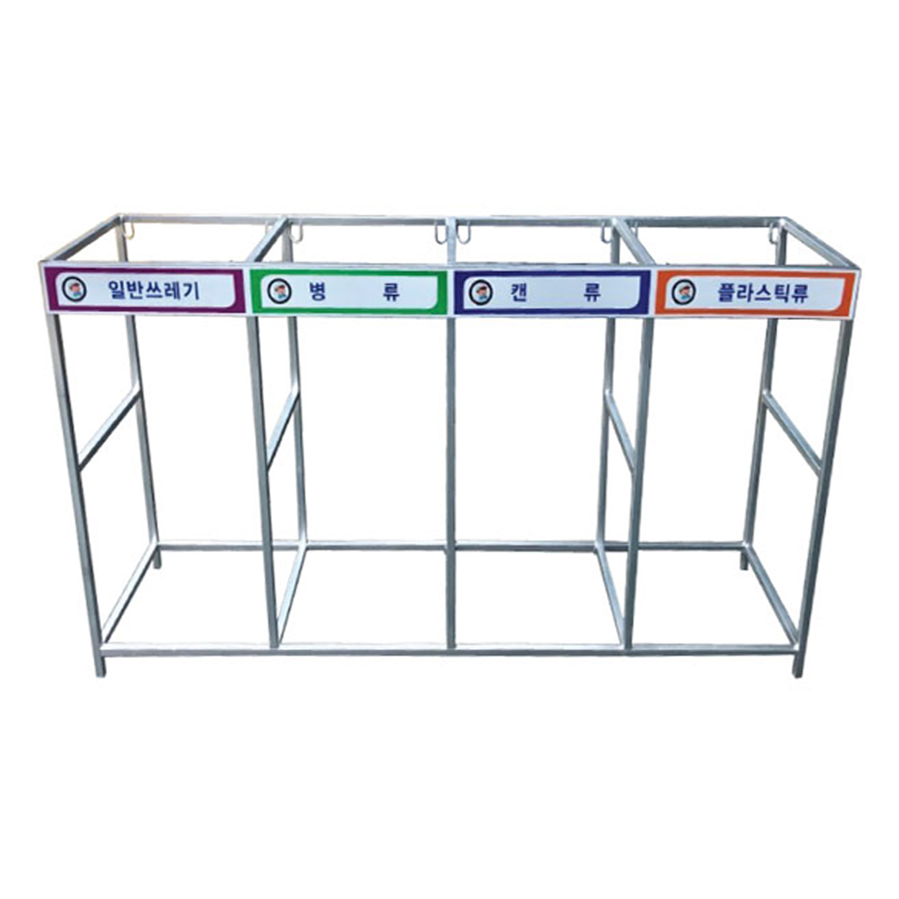 철재 야외용 보급형 분리수거대 80L 4구 - 재활용 쓰레기 분리수거함 아파트 빌라 학교 공사장 276,800원