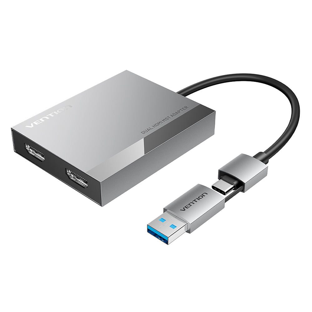 벤션 USB C타입 듀얼 HDMI 4K 60Hz 디스플레이링크 어댑터 ACX(ACXHB), 메탈실버, 1개 159,900원