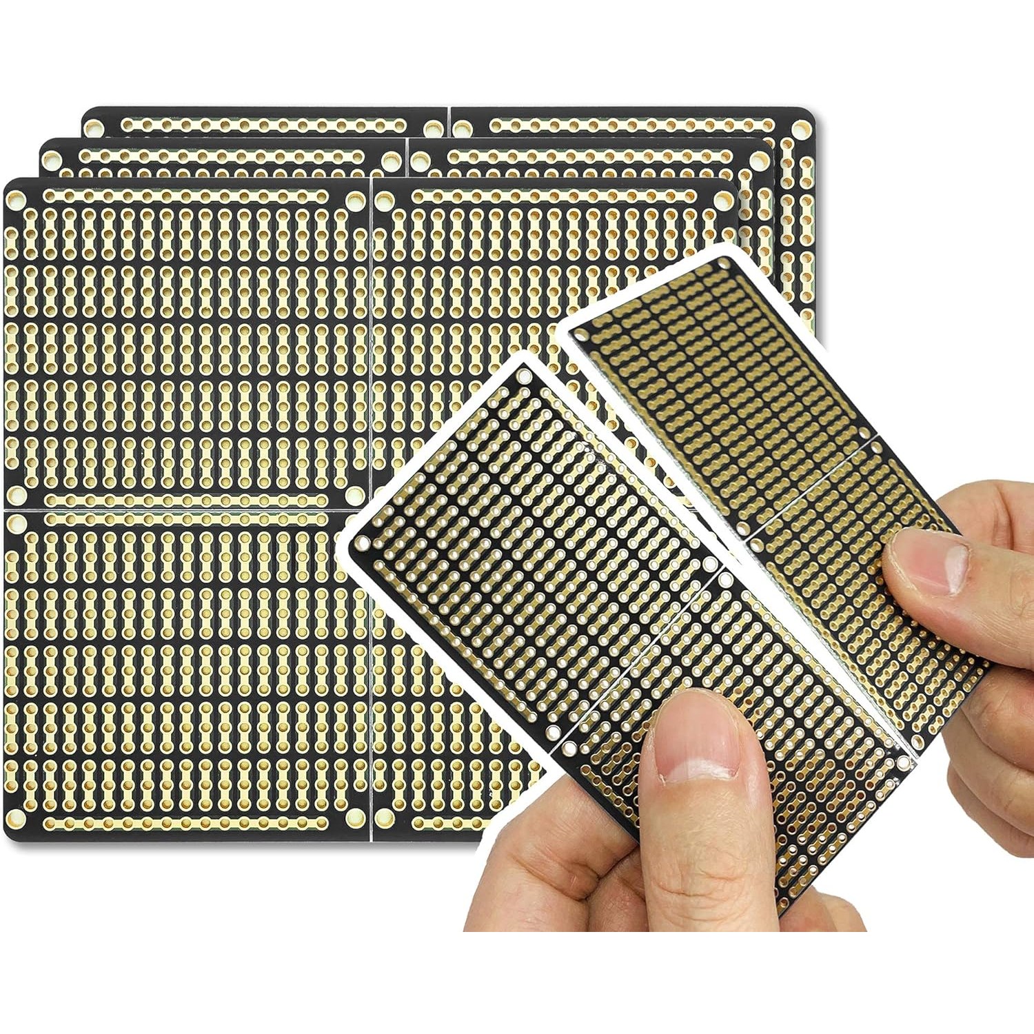 PCB보드 스냅보드 편리한 사이즈변형 만능 회로기판, 납유해 성분 없는 금도금 표면처리, 97 x 90 mm 11,900원