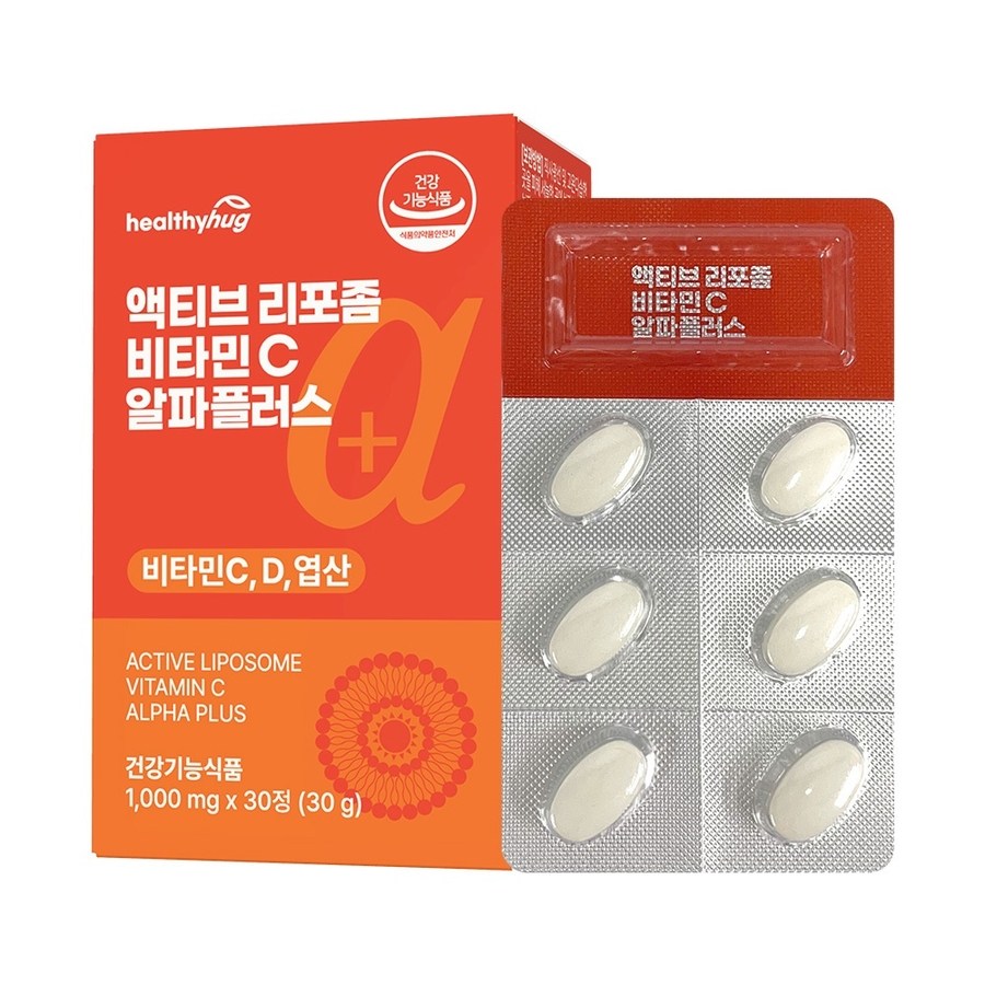 헬씨허그 엑티브 리포좀 비타민C 알파플러스 1000mg, 30정, 3개 48,700원