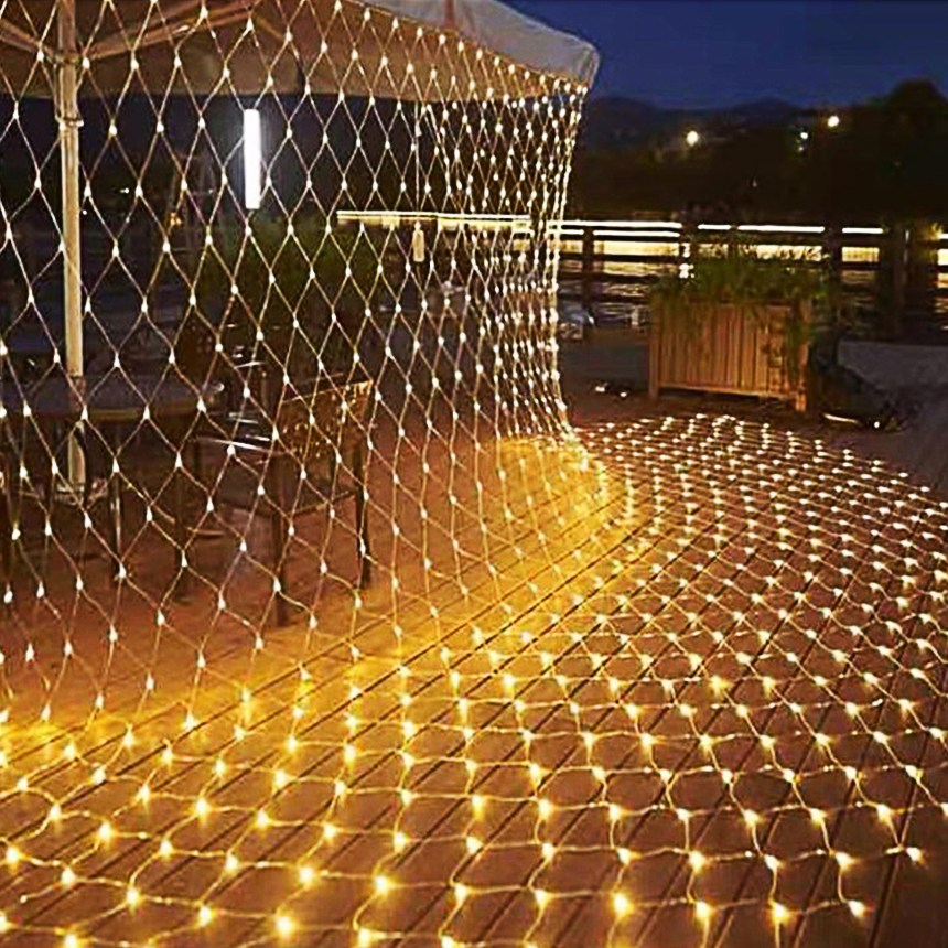 크리스마스 트리킹 LED 24V 그물롱네트 캠핑 줄조명 와이어전구 256구, 웜색 전원코드 포함, 1개 44,900원