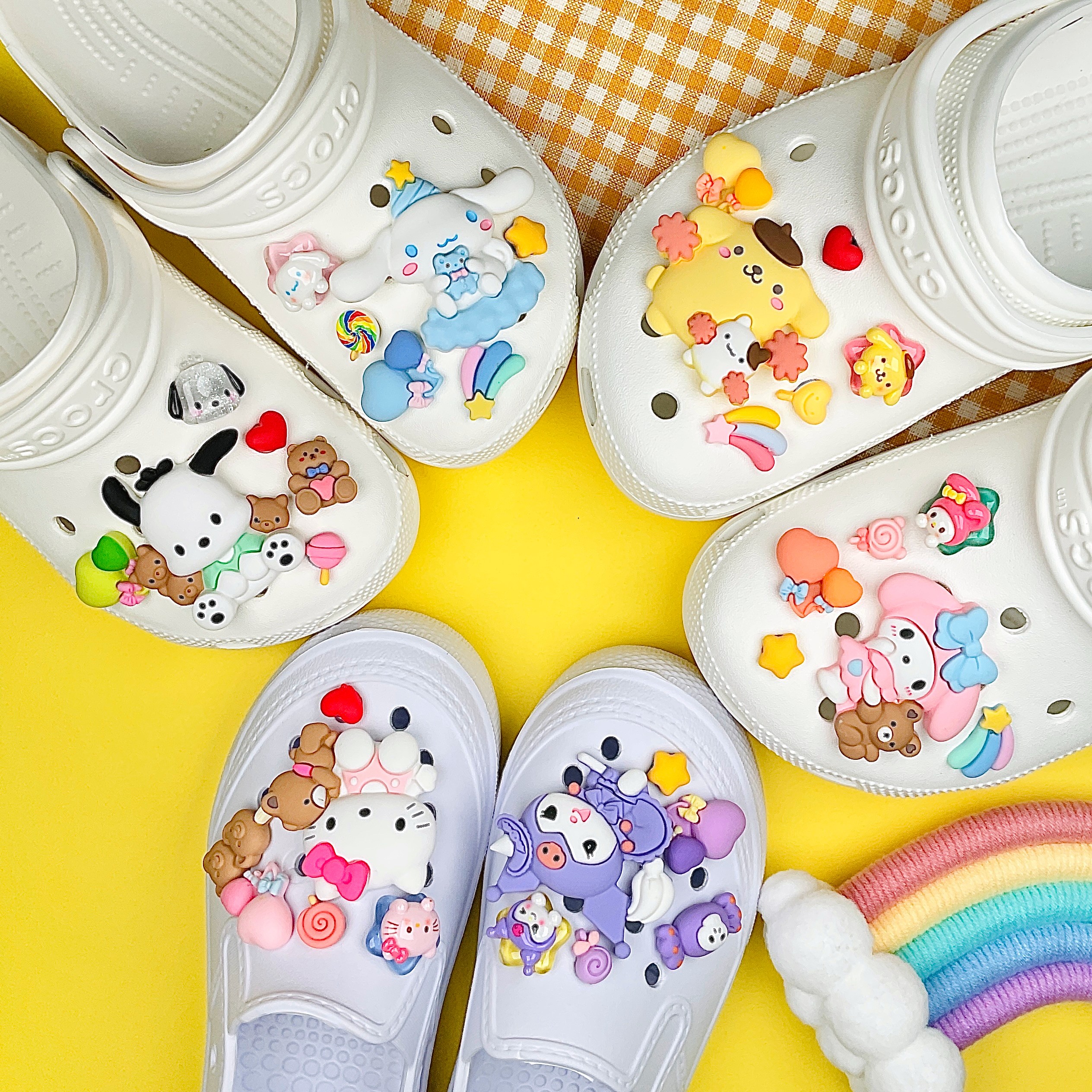 신상품 꿈나라 러블리 동물친구 산리오 캐릭터 실내화 악세사리 꾸미기 세트 7,400원