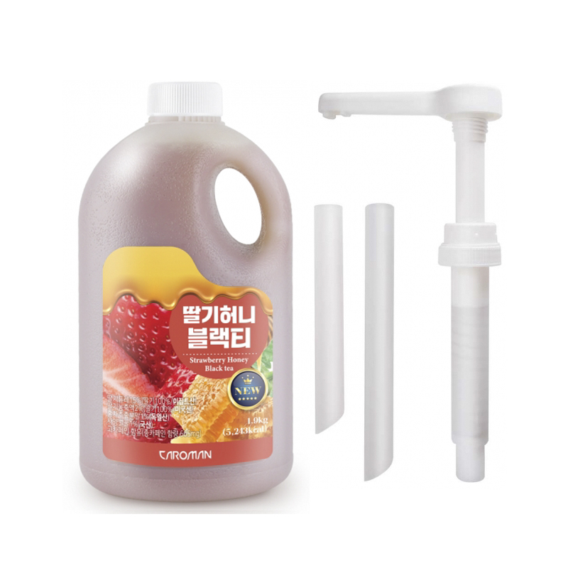 까로망 딸기 허니블랙티 베이스 1.9kg + 전용 소스펌프 증정 | 대용량 딸기 허니 블랙티 베이스 홈카페 음료, 1.9kg 22,000원