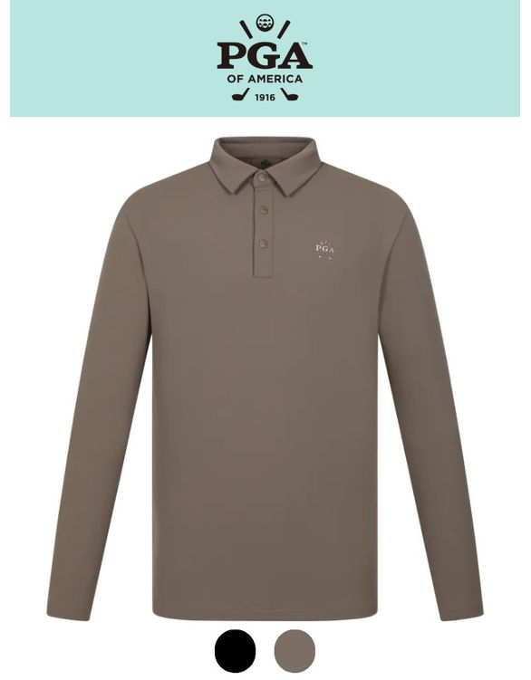 PGA 매장동일 남성 빅엠블럼 테크니컬 긴팔티셔츠 PGMTS54363 3005544 75,200원