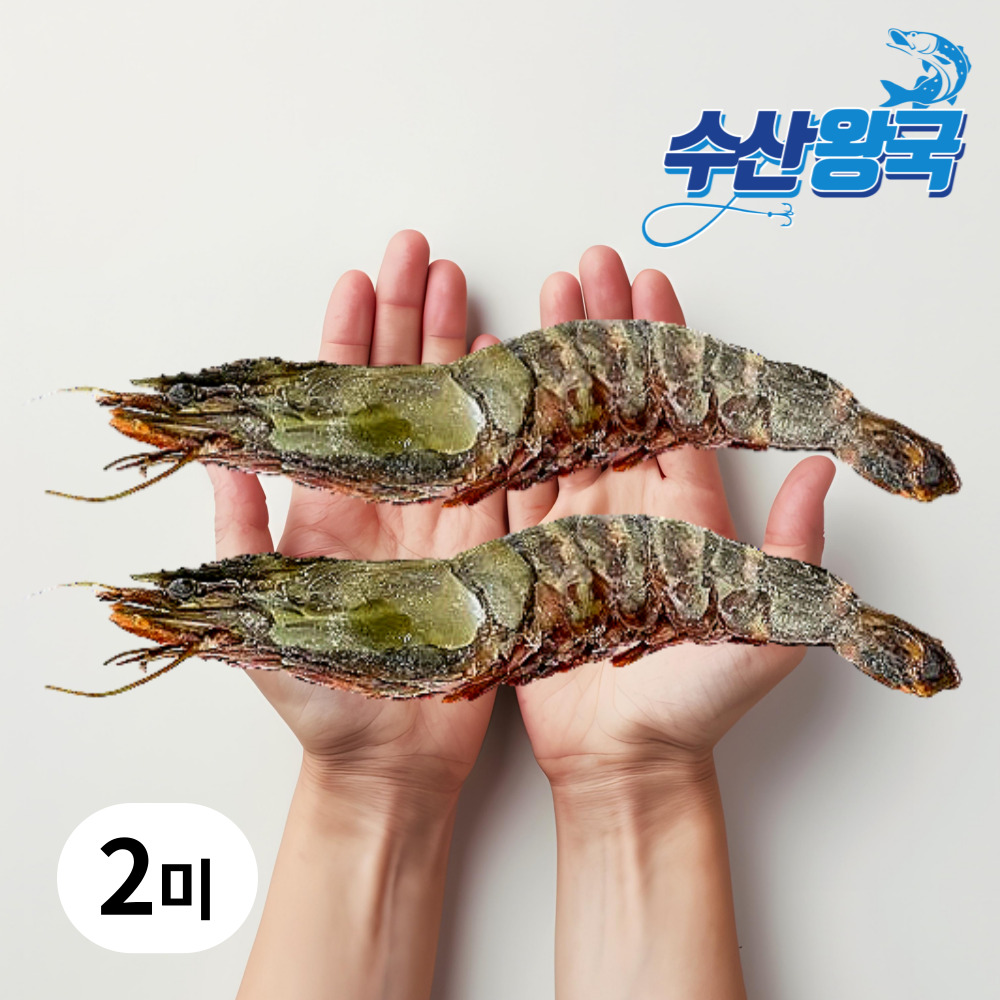 수산왕국 블랙 킹타이거새우 얼룩새우 2미 320g내외 28,900원