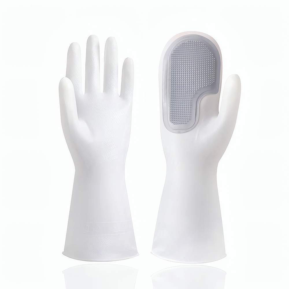 원핸드 일체형 실리콘 수세미 고무 장갑, 1세트, FREE(one size), 그레이 4,500원