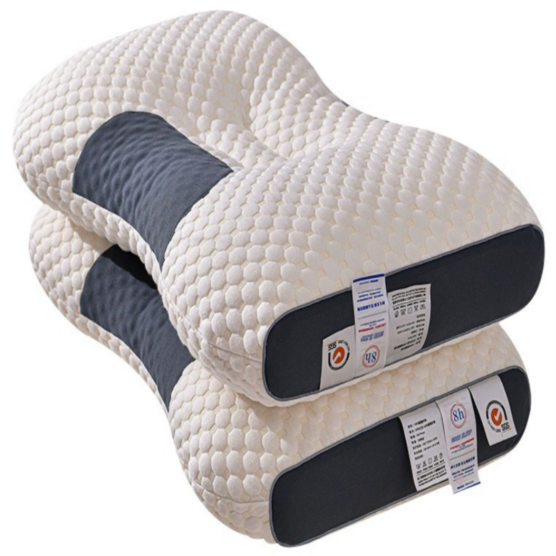 오브제홈 거북목 일자목 코골이 완화 꿀잠 경추베개, 2개, 화이트 29,900원