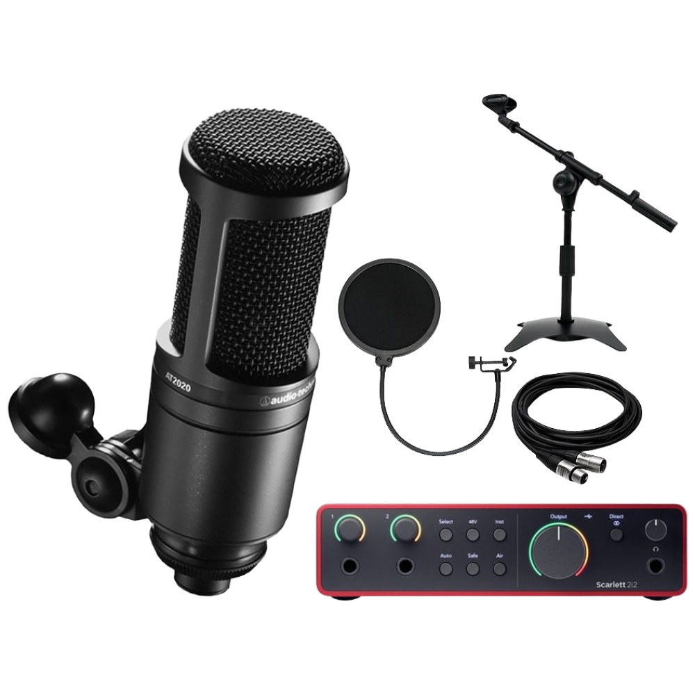 오디오테크니카 AT2020 콘덴서 마이크 포커스라이트 스칼렛 2i2 4세대 오인페 457,010원
