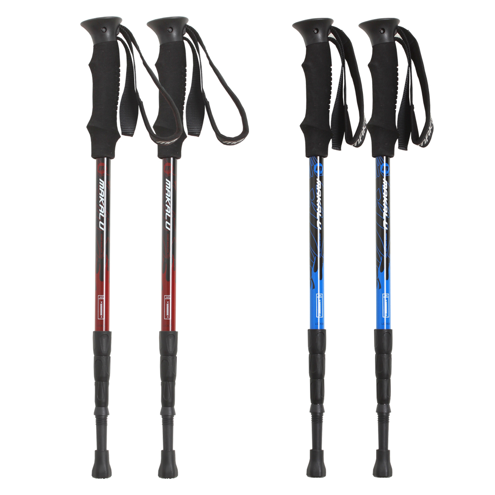 마카루 라이트 4단 듀랄루민 등산스틱 I801F 2개 1세트 초경량 등산 지팡이, 레드, 1개 29,000원