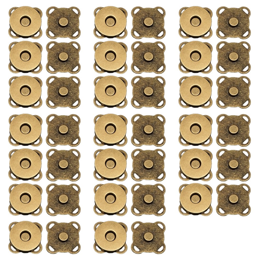 10mm 자석단추 가방자석 똑딱이 지갑 옷 수선 DIY 부자재, 20개, 귀자석단추-10mm-청동 7,000원