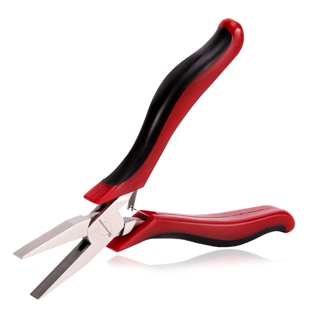 SPEEDWOX 플랫 노즈 플라이어 마이크로 체인 노즈 플라이어 4.5인치 덕 빌 파인 플라이어 매끄러운 죠 바늘 노즈 미니 정밀 주얼리 제작 도구 작은 플라이어 공예 비딩 크롬, 1개 10,790원