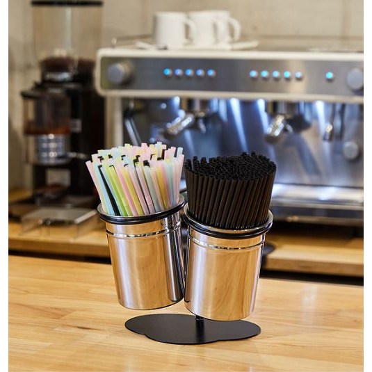 스테인레스 카페 원형 빨대 스틱 커피 양념 보관 용기 BMP1호 실린더 2구 디스펜서세트 40,000원