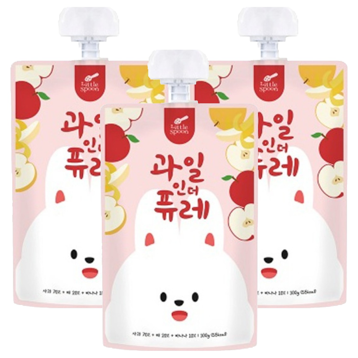 리틀스푼 과일인더퓨레, 혼합맛(사과/배/바나나), 3개, 100g, 현재가 8,700원