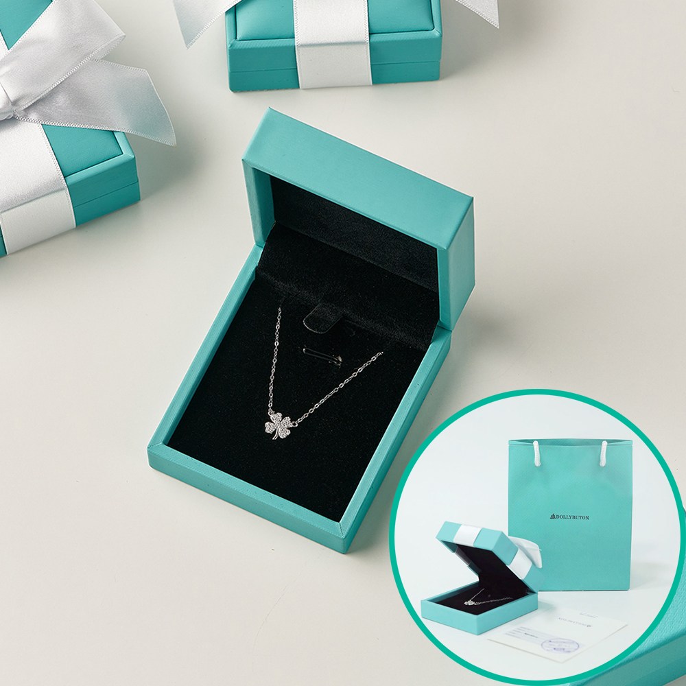 돌리버튼 네잎 클로버 목걸이 925 실버 은목걸이 케이스포함 19,800원