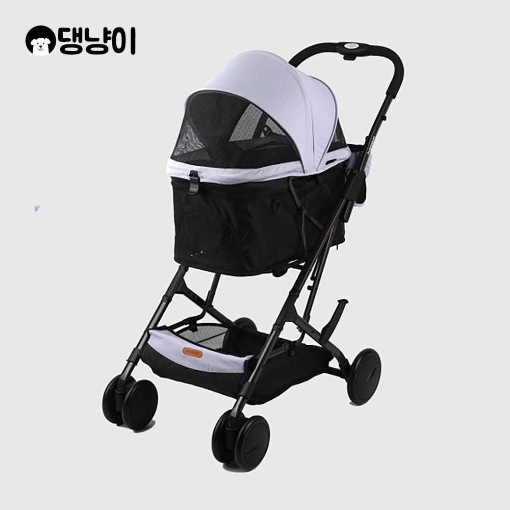 [댕냥이] 반려동물 코모도 원터치 캐노피 접이식 유모차, 코모도유모차_그레이 168,000원