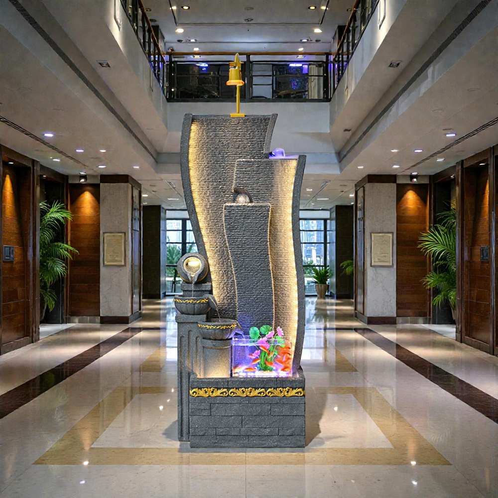 청아림 대형 실내 폭포 분수대 가정용 천연 가습 식당 카페 사무실 인테리어, 그레이 640,000원