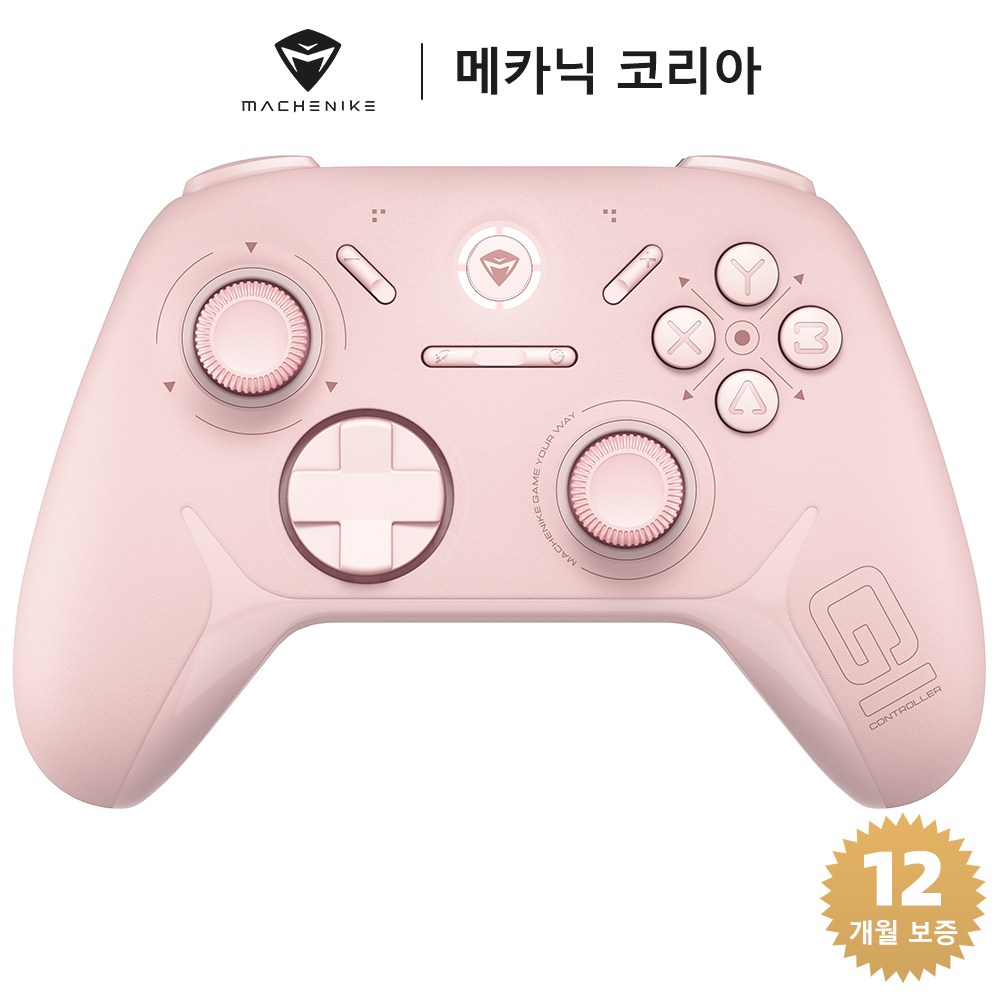 Machenike 메카닉 G1 무선 게임패드 듀얼 1000Hz 쿼드 홀 시스템 PC 안드로이드 iOS 닌텐도 스위치2 호환 게이밍 컨트롤러, 1개, G1-핑크(홀 시스템) 35,990원