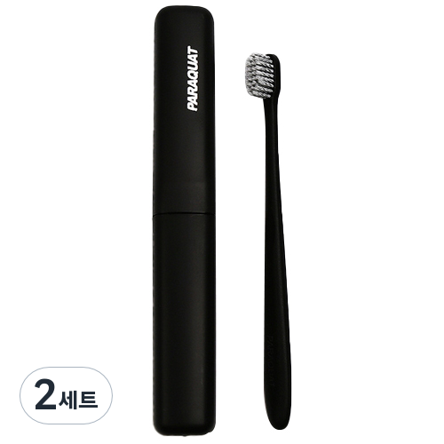 라니핏 소프트 휴대용 칫솔 + 케이스 세트 블랙, 2세트 13,000원