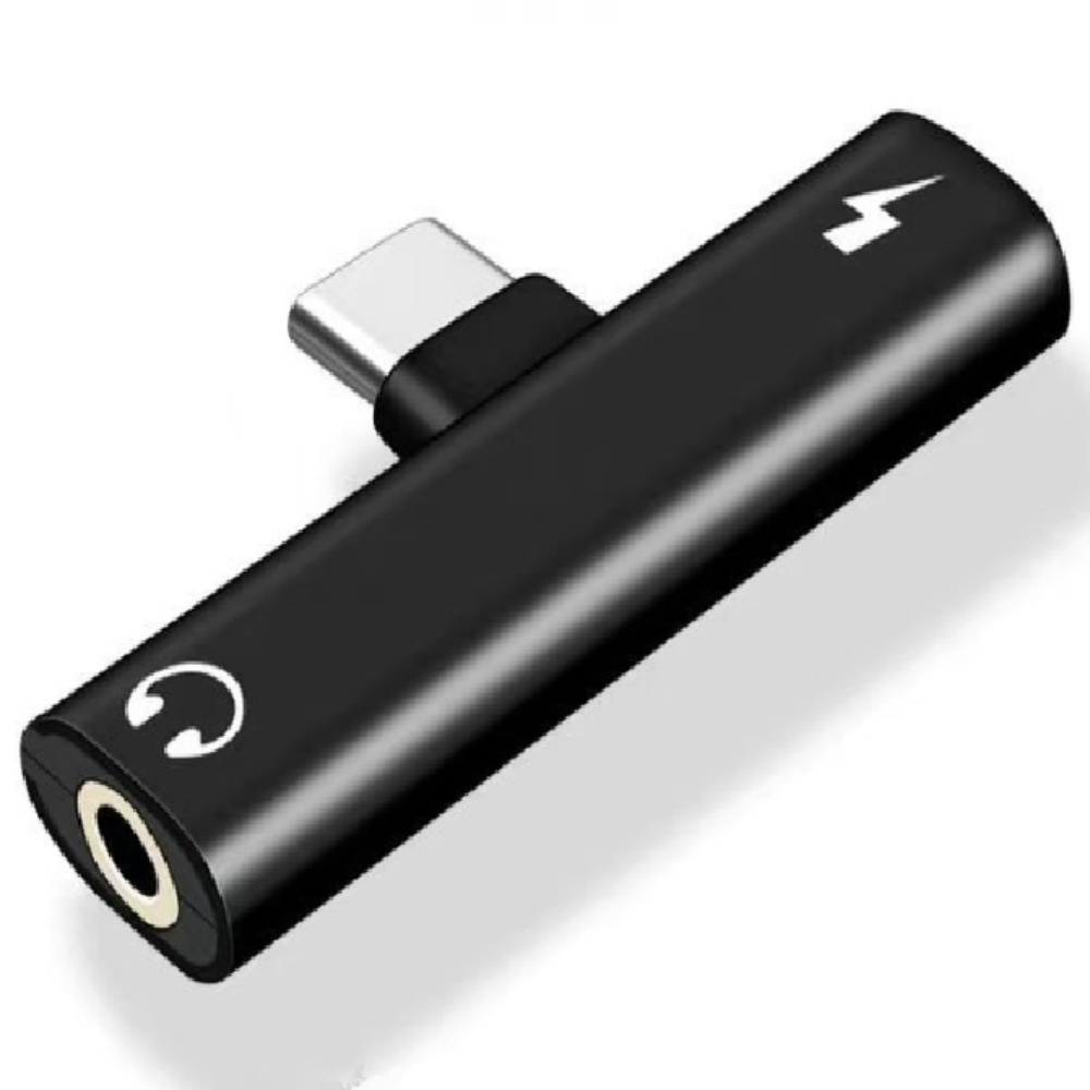 체리스팟 CS-T2 듀얼 젠더 C타입 스마트폰 충전 오디오3.5mm 어댑터, 1개, 블랙, 2in1 젠더 9,800원