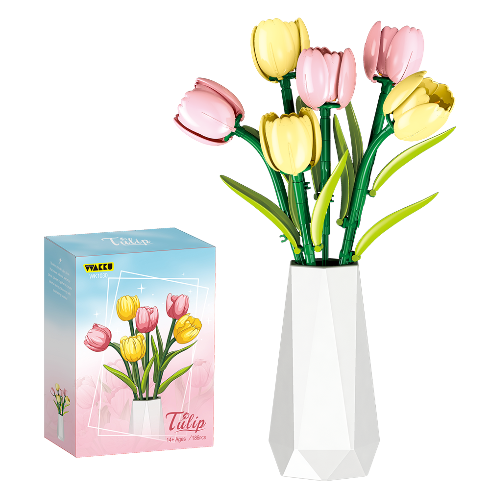 Wakku 보태니컬 울금향 꽃다발 +꽃병 블럭 세트 레고호환블록 Pcs186, 1개 25,800원