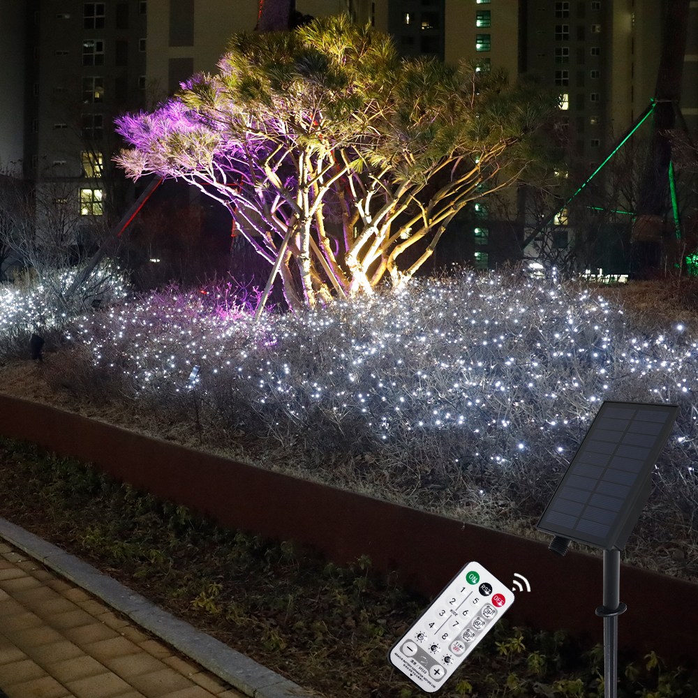 31v 태양열 리모컨 꼬마 전구 50m 500구, 노랑(집열판5세대) 39,900원