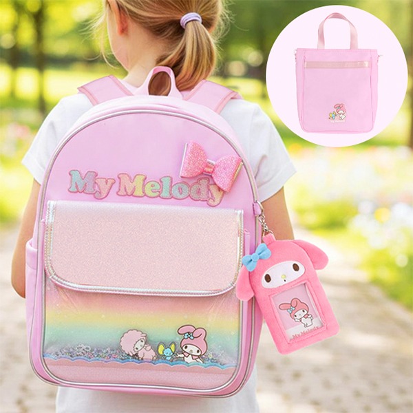 [잼뽀니] 산본점  BC 마이멜로디레인보우책가방세트 #새학기 물티슈로 싹싹 닦아요  반짝반짝 책가방 학생가방 큰가방 # 109,000원