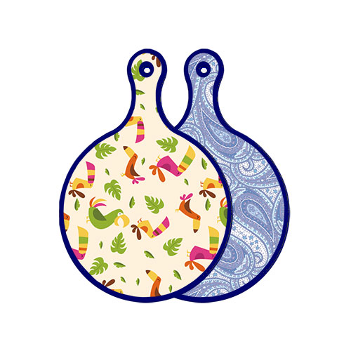 로엠디자인 블루에디션 양면 원형 서빙 도마 구관조담황색 5,530원