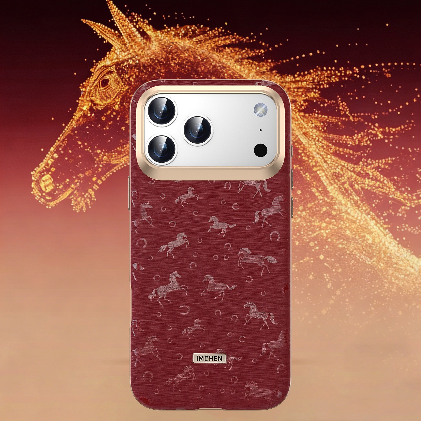 IMCHEN 말띠 해 한정판고급 명품 아이폰17 가죽 항오염 맥세이프 마그네틱 휴대폰 케이스 49,900원