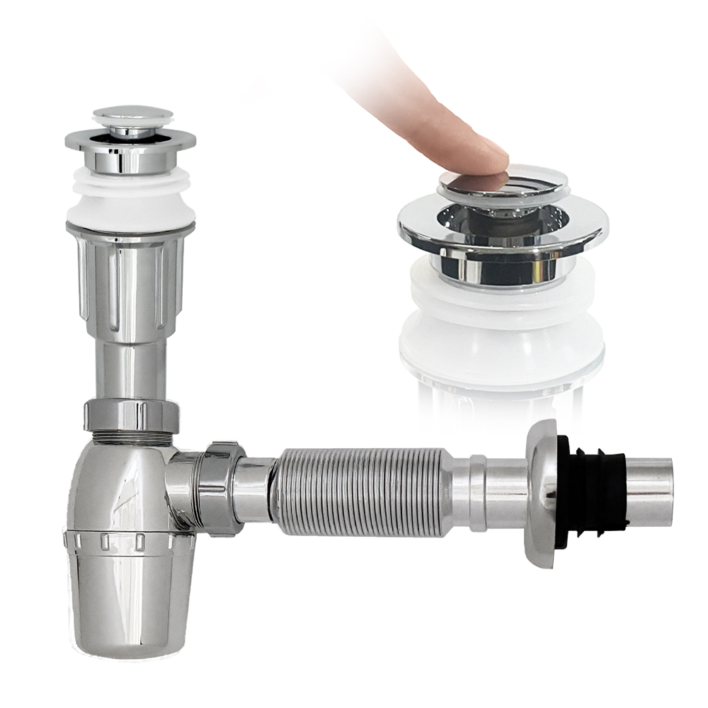 철물마켓 일체형 벽트랩 세면대 배수관 벽 배수 폼업 폽업 트랩, 1개 9,800원