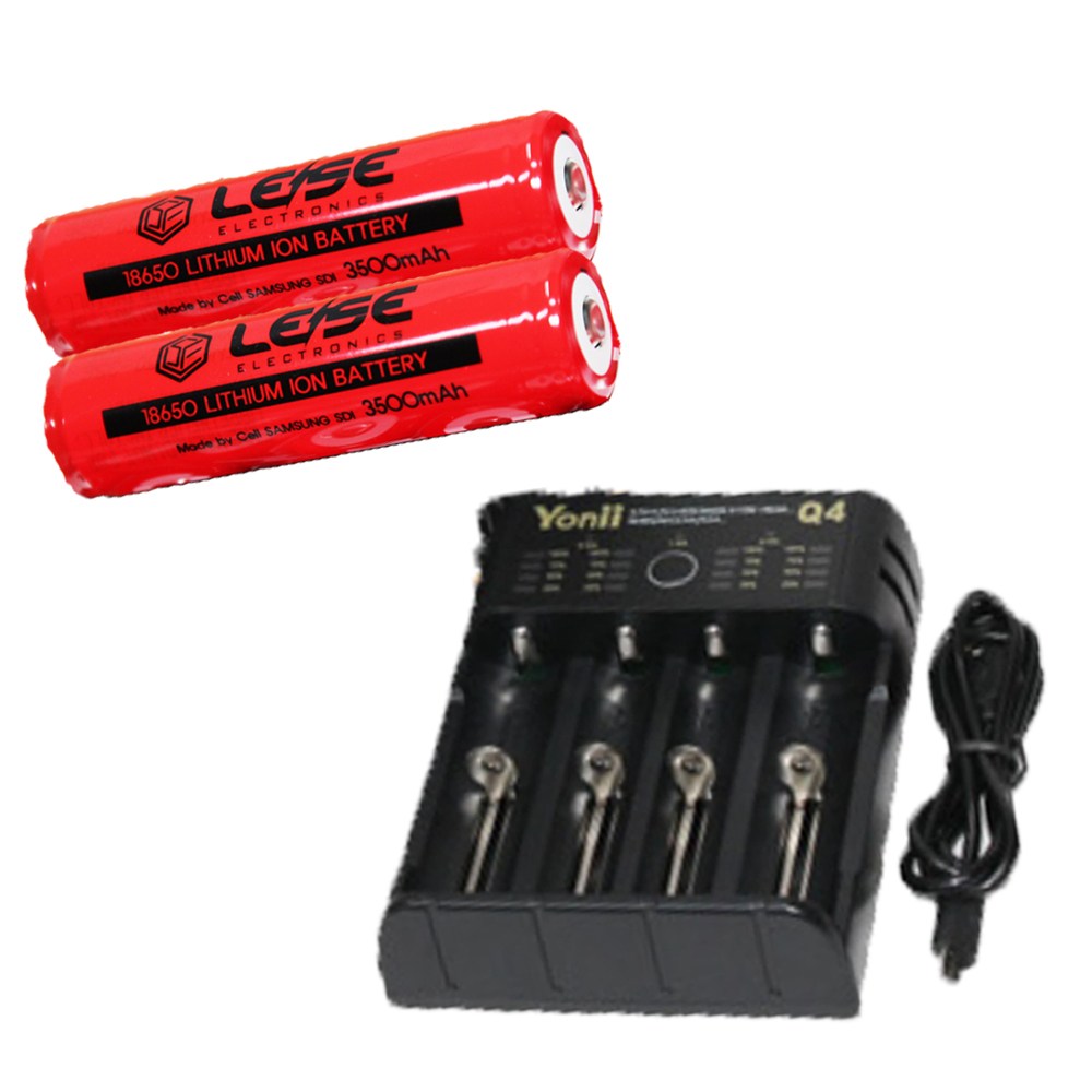 삼성 18650 3500mAh 충전지 2알 + 4구 충전기, 1개, 1개입 24,900원