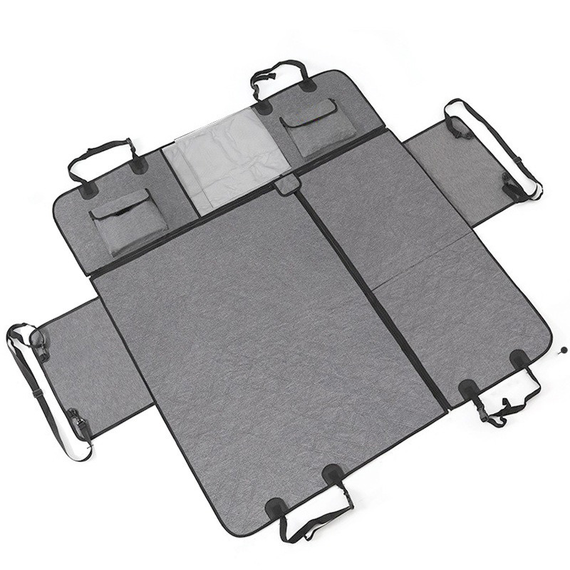 접이식 풀커버 오픈, 자동차 뒷좌석 애견매트, 회색, 1개 38,850원