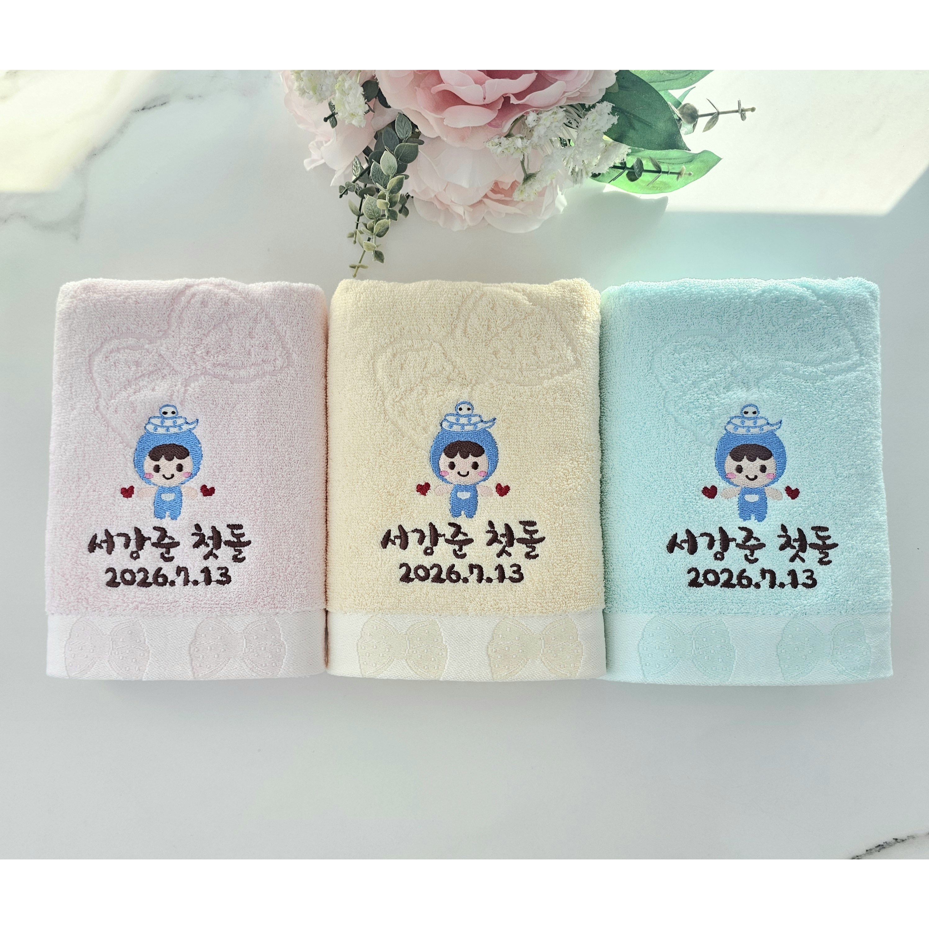 파스텔리본세면타올160g 돌 답례품 수건 뱀띠 돌잔치 고희 칠순 회갑 결혼식 웨딩 개업 쁘띠맘 영신타올, 파스텔리본세면-비닐포장재, 1세트 4,350원