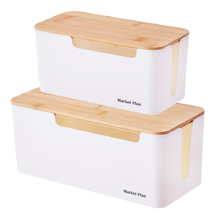 마켓플랜 우드커버 멀티탭 정리함 2종 세트 12,900원