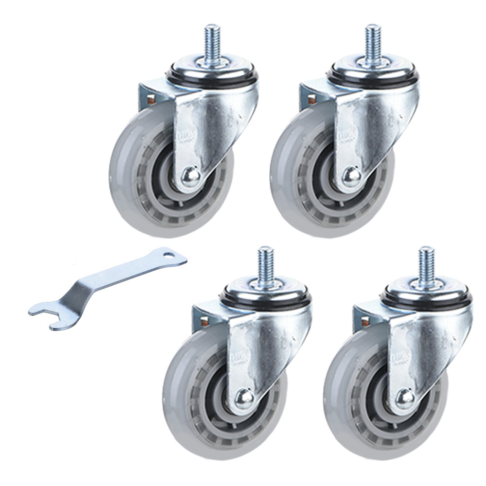 우레탄 저소음 고탄성 3인치 4인치 5인치 회전 회전브레이크 볼트 캐스터 바퀴 4개 세트, 4개 39,800원