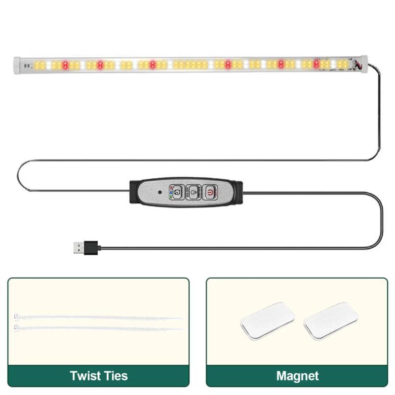 LED 식물 성장등 스트립 USB DC5V 풀 스펙트럼 식물 보조등 24시간 타이머 포함 화분 과일 채소 재배 조명 20,800원