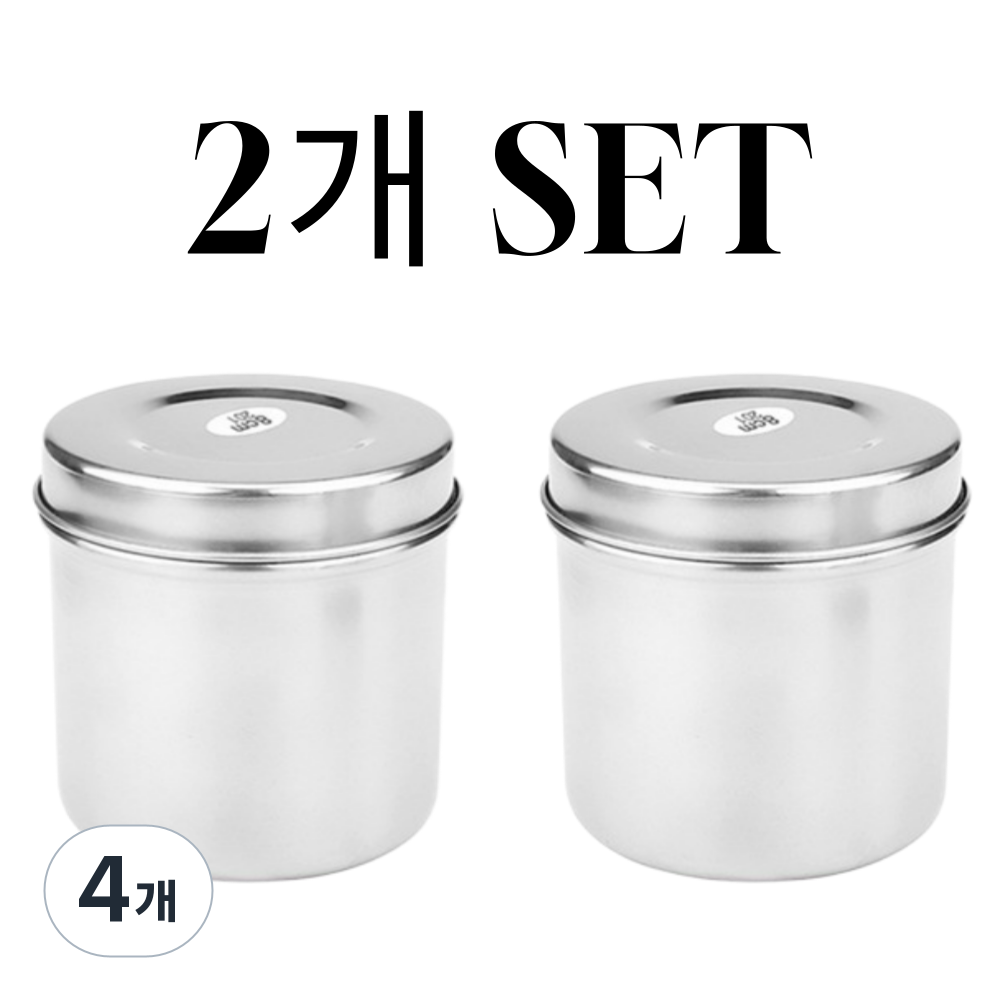 김시스터 원형 위생저 솜통 세트, 4개, 스테인리스 8cm 14,660원