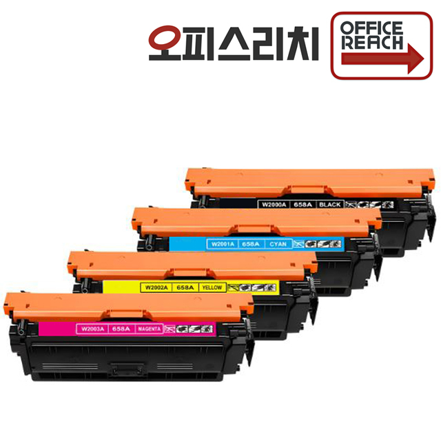 HP M751dtn 재생토너 (최신칩장착) 4색세트 (658A) W2000A, 1개 333,000원